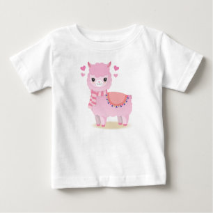 Baby Shirt Lhama Rosa