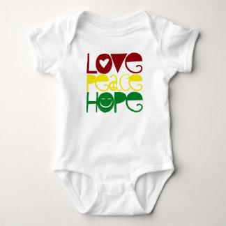 Baby Shirt, Love Peace Hope Bodysuit