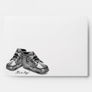 Baby Shoes Baby Announcement Shower Envelope