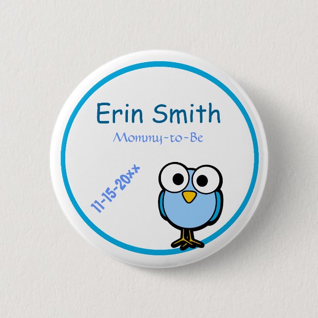 Baby Shower 2 Inch Round Button (Front)