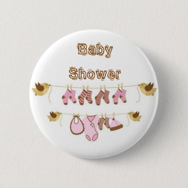 Baby Shower 2 Inch Round Button (Front)