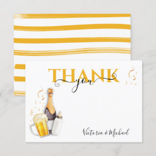 Baby shower à bulles et à la bière Carte de remerc