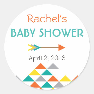 Baby shower à la mode Tribal & Flèche Étiquettes