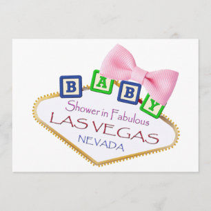 Baby shower à Las Vegas GIRL Invitation