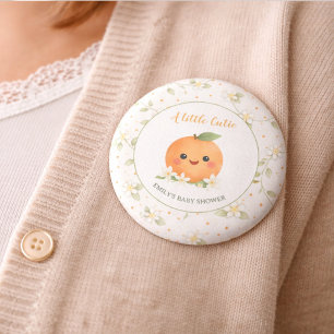 Baby Shower A Little Cutie 2 Inch Round Button