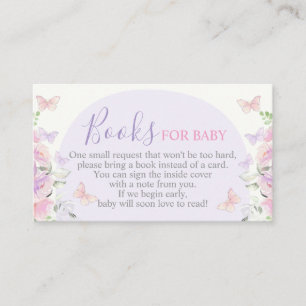 Baby shower à papillons Lilac Apportez une carte d