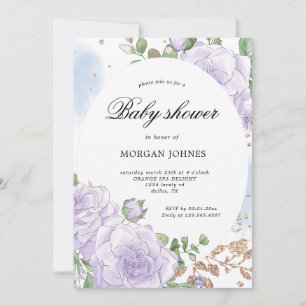 baby shower à ressort fleuri élégant Invitation
