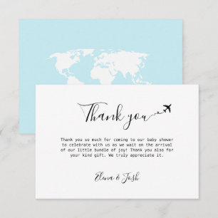 Baby shower à thème Voyage Cute Flat Carte de reme