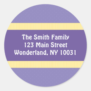 Baby Shower Address Label - Purple