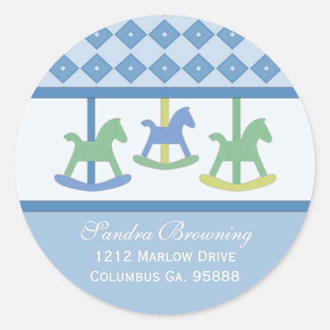 Baby Shower Address Stickers (Front)