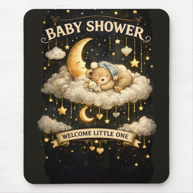 Baby Shower Adventure Invitation Mouse Pad (Front)