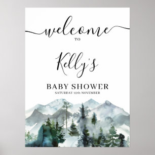 Baby shower Adventure Wilderness Affiche de bienve