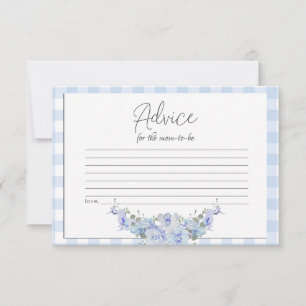 Baby Shower Advice Card   BOHO Baby Shower Blue