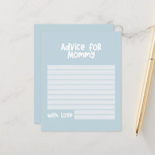 Baby shower advice for mommy modern baby blue