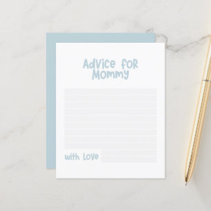 Baby shower advice for mommy modern baby blue