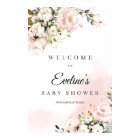 Baby shower affiche de bienvenue boho or rose