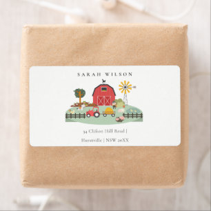 Baby shower animal de la ferme Red Barnyard