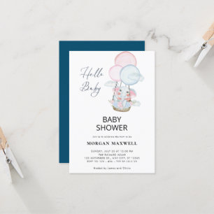 Baby shower animal minimal Invitation libre