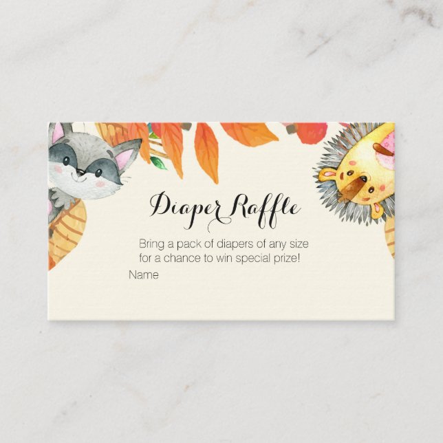 Baby shower animal rustique - Carte de rousseur de (Devant)