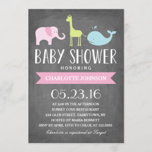Baby Shower Animals   Baby Shower Invitation