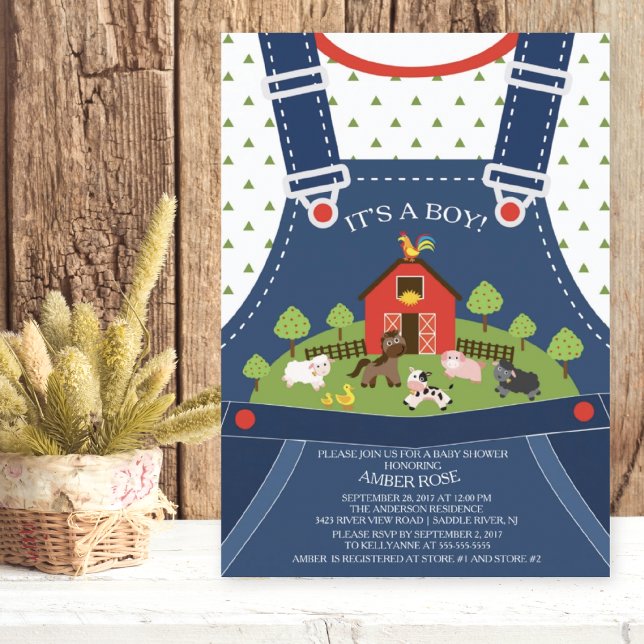 Baby shower Animaux de ferme Invitation (Créateur téléchargé)