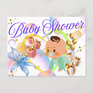 Baby Shower Announcement Postcard