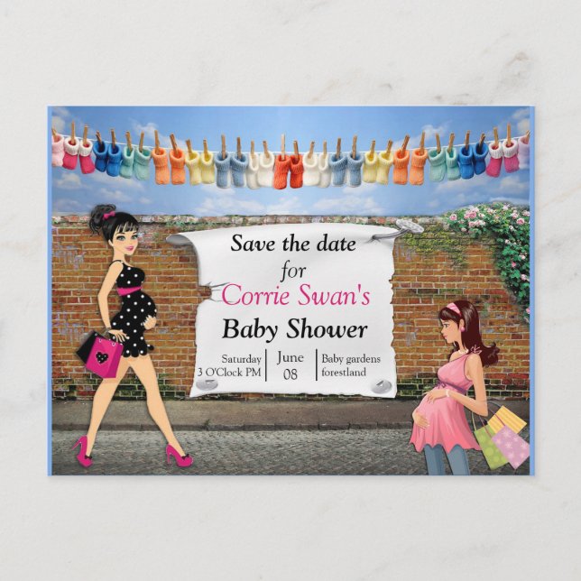 Baby Shower Announcement Postcard (Front)