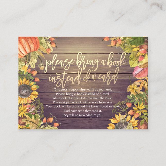 Baby shower Apportez un livre au lieu d'une carte (Devant)