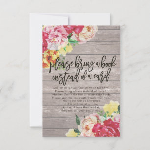 Baby shower Apportez un livre au lieu d'une carte