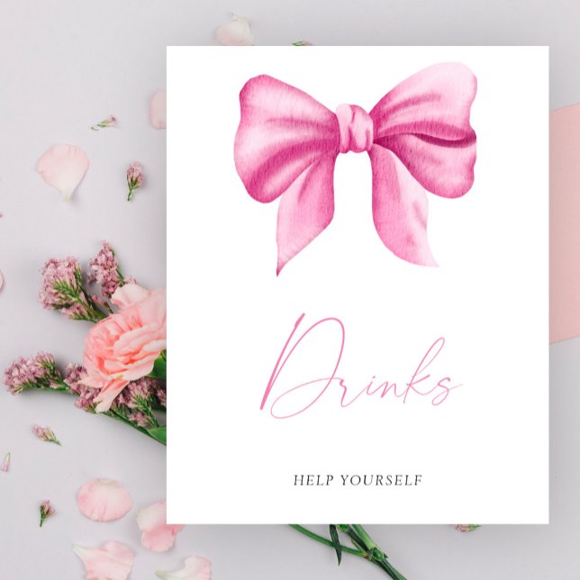 Baby shower arc rose - Poster de boissons (Créateur téléchargé)
