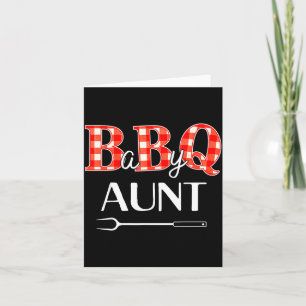 Baby Shower Aunt Bbq Party Cute Matching Family Card