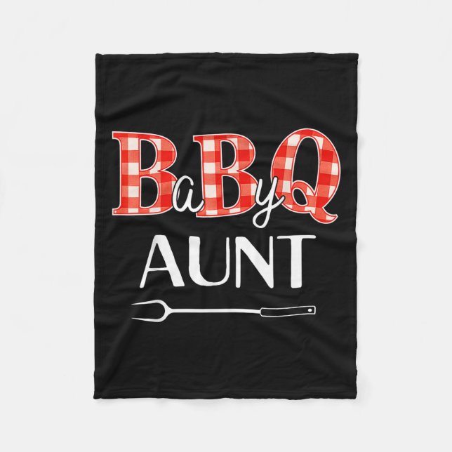 Baby Shower Aunt Bbq Party Cute Matching Family  Fleece Blanket (Front)