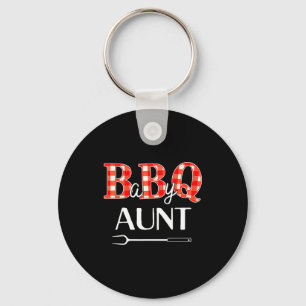 Baby Shower Aunt Bbq Party Cute Matching Family  Keychain