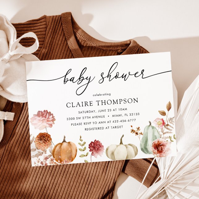 Baby shower Automne Shower Invitation (Créateur téléchargé)