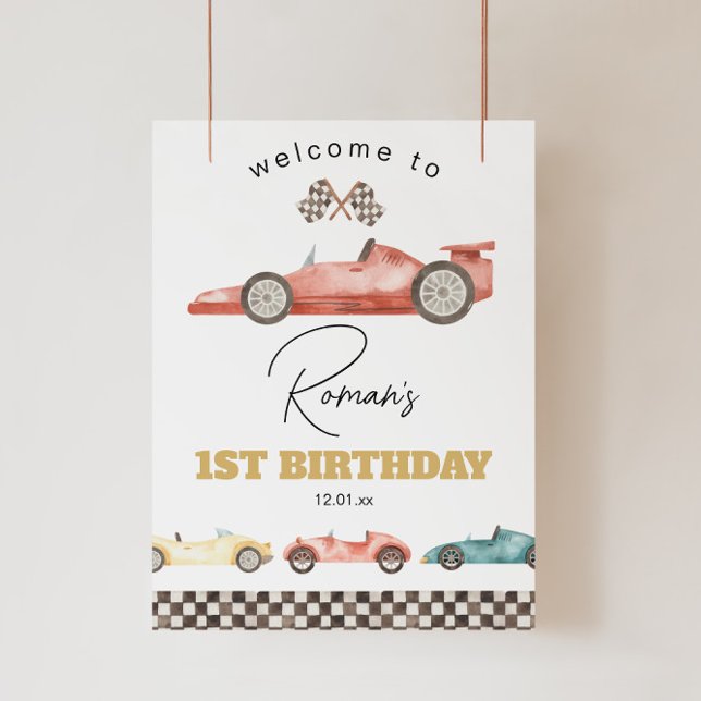 Baby shower automobile ou Affiche de bienvenue d'a (Créateur téléchargé)