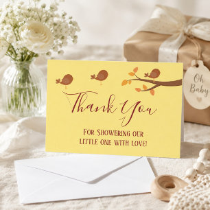 Baby Shower Autumn Thank You Card