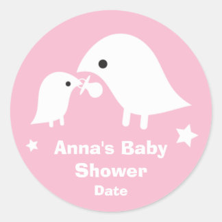 Baby shower avec Birdie Mom & Baby Sticker en rose