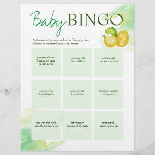 Baby shower baby bingo game personalized template letterhead