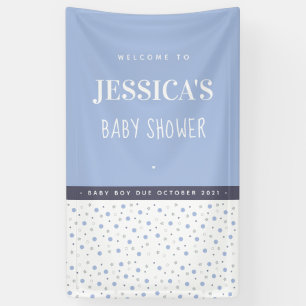 Baby Shower Baby Boy Blue Custom Banner