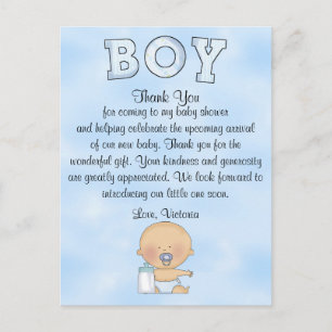 Baby Shower Baby Boy Postcard