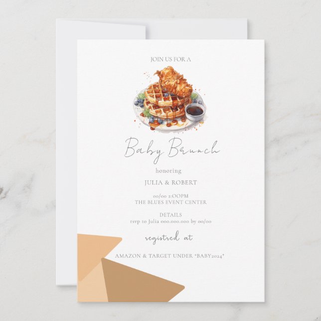 Baby shower Baby Brunch Invitation (Devant)