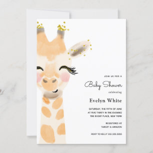 Baby shower Baby Giraffe invitation