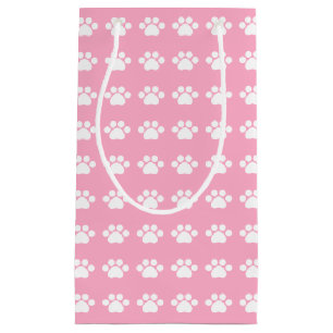 Baby Shower - Baby Girl - Paw Print Theme Small Gift Bag