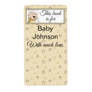 Baby shower "Baby & Stars" Feuille de plaque de 8