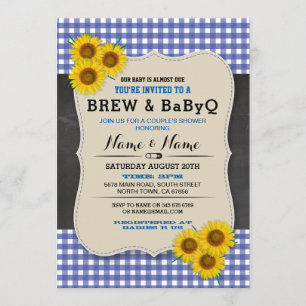 Baby shower BABYQ et brasserie Invitation de tourn