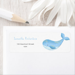 Baby shower baleine aquarelle