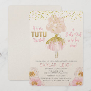 Baby shower Ballerina Ballet Invitation