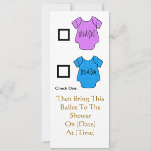 Baby Shower Ballot Inivitations  - Customize It! Invitation