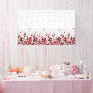 Baby Shower Banner Floral Modern Sign