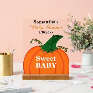 Baby shower bébé doux Citrouille orange